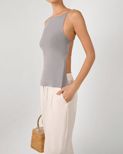 High Straight Neck Top