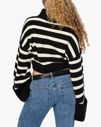Cropped Turtle Neck Sweater