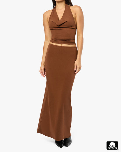 Halter Cowl Top