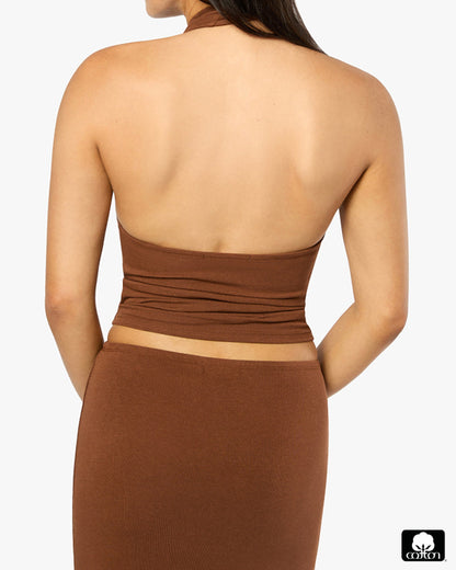 Halter Cowl Top