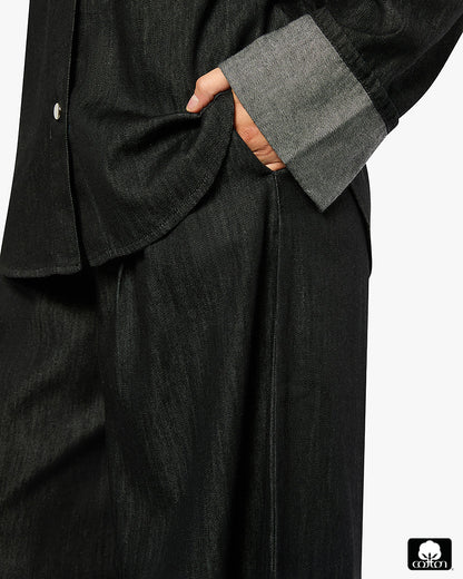 High Waisted Pleated Super Wide Leg Pant