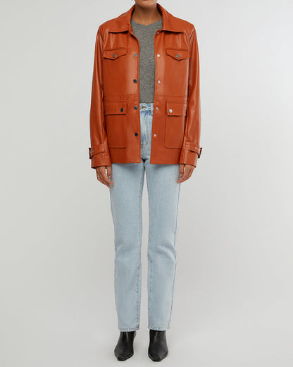 Vegan Leather Western Jacket