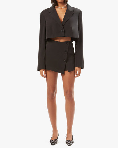 Boxy Cropped Suiting Blazer
