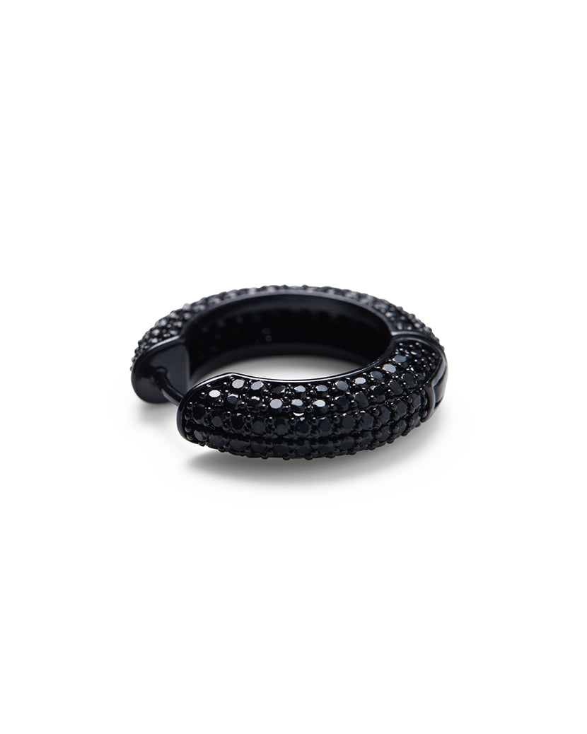 Pave Hoop And Ear Cuffs Set