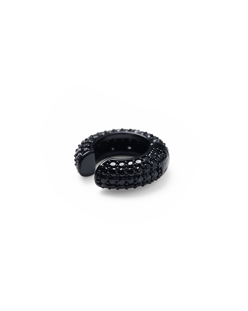 Pave Hoop And Ear Cuffs Set