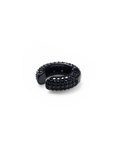 Pave Hoop And Ear Cuffs Set