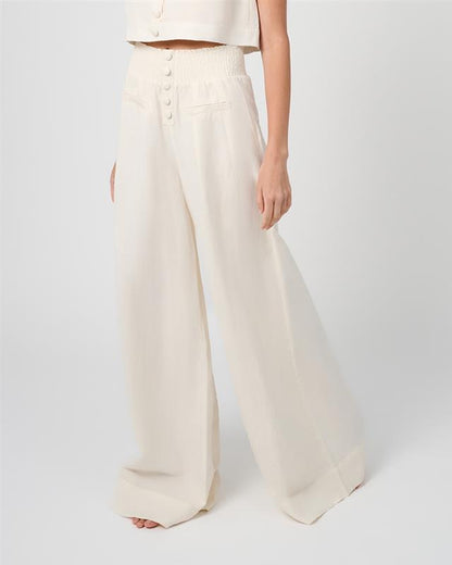 Button Front Palazzo Pant