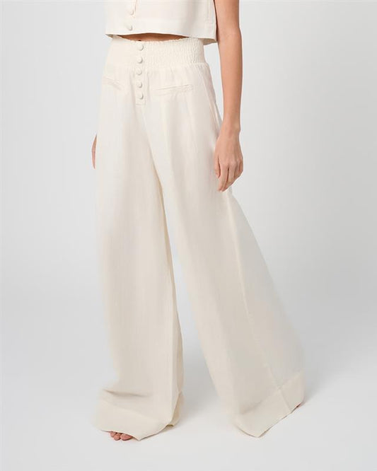 Button Front Palazzo Pant