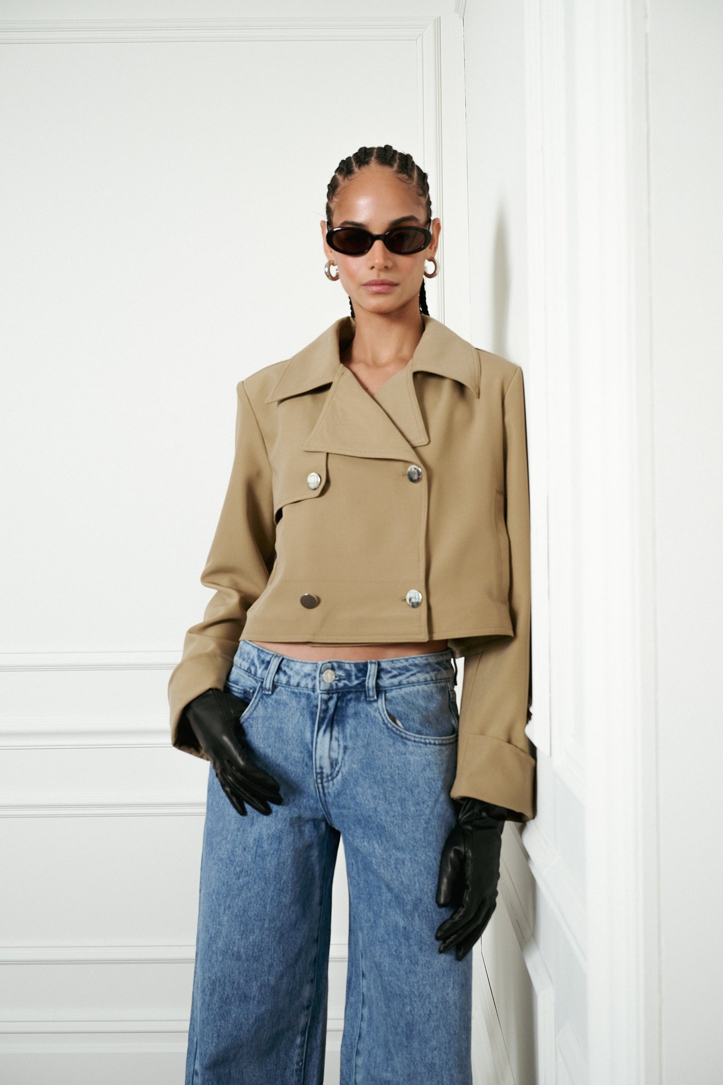 Cropped Trench Coat