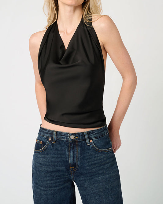Halter Cowl Neck Top