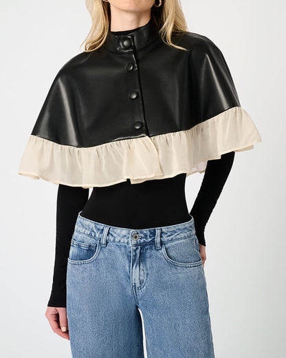 Ruffle Cropped Cape
