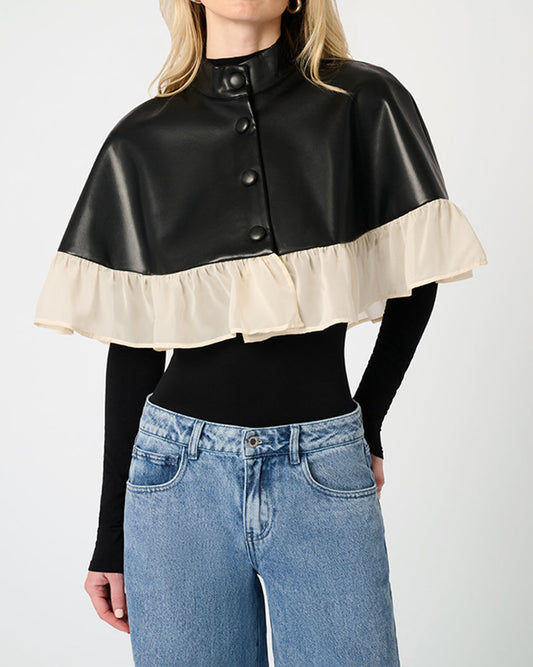 Ruffle Cropped Cape