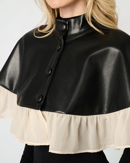 Ruffle Cropped Cape