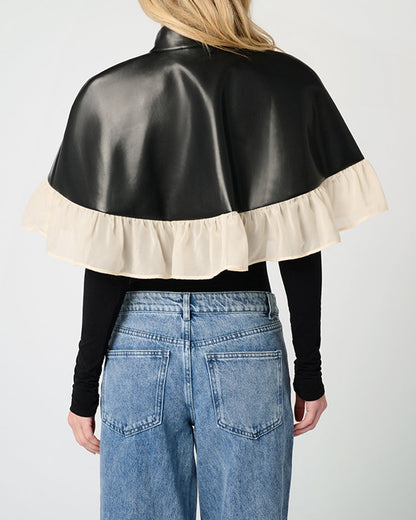 Ruffle Cropped Cape