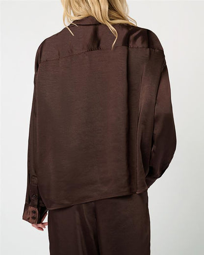 Cropped Button Front Shirt