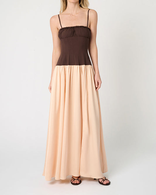 Ruffle Corset Maxi Dress