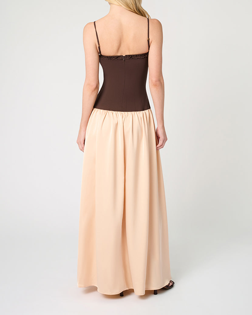Ruffle Corset Maxi Dress