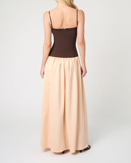 Ruffle Corset Maxi Dress