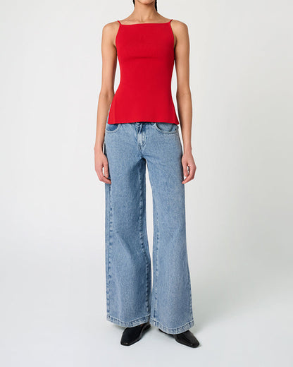 High Straight Neck Top