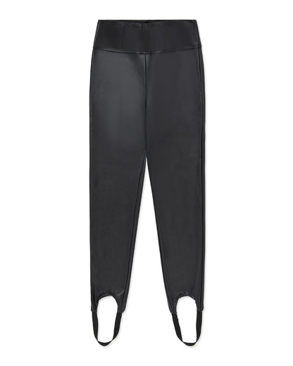 Vegan Leather Stirrup Legging