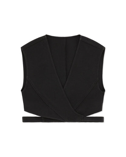 Tie Back Suiting Wrap Top