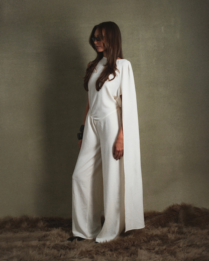 Draped Dolman Sleeve Jumpsuit