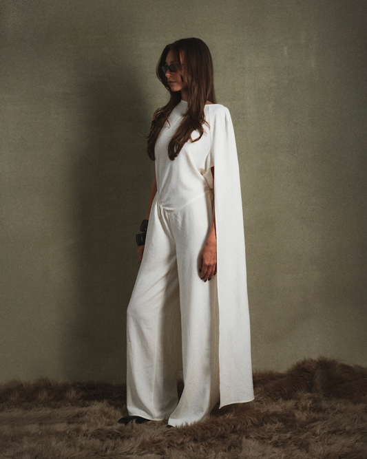 Draped Dolman Sleeve Jumpsuit