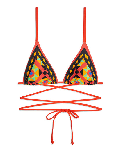 Cooper Wrap Mosaic Bikini Top